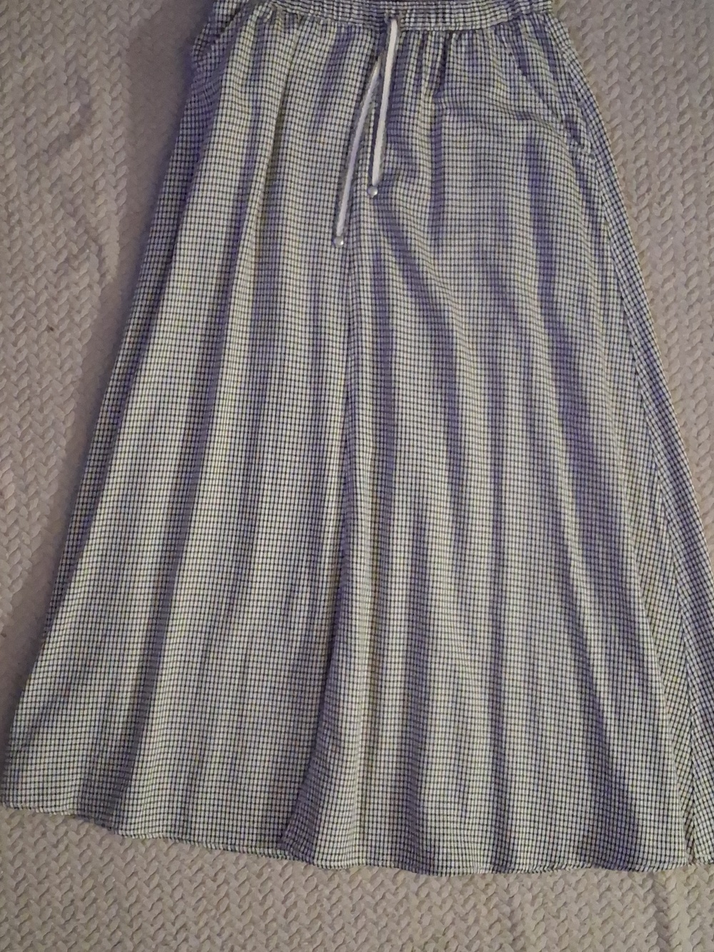 Max Studio Black & White Checked A-Line Maxi Skirt